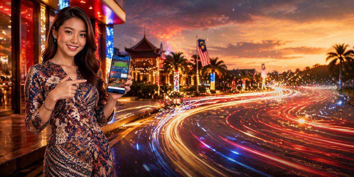 Pengguna Malaysia menggunakan aplikasi 86400 dengan tema batik untuk mengakses sukan maya