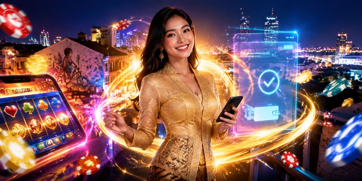 Pengguna wanita berbaju kebaya dari Penang mengakses hiburan dan pertaruhan sukan di 86400