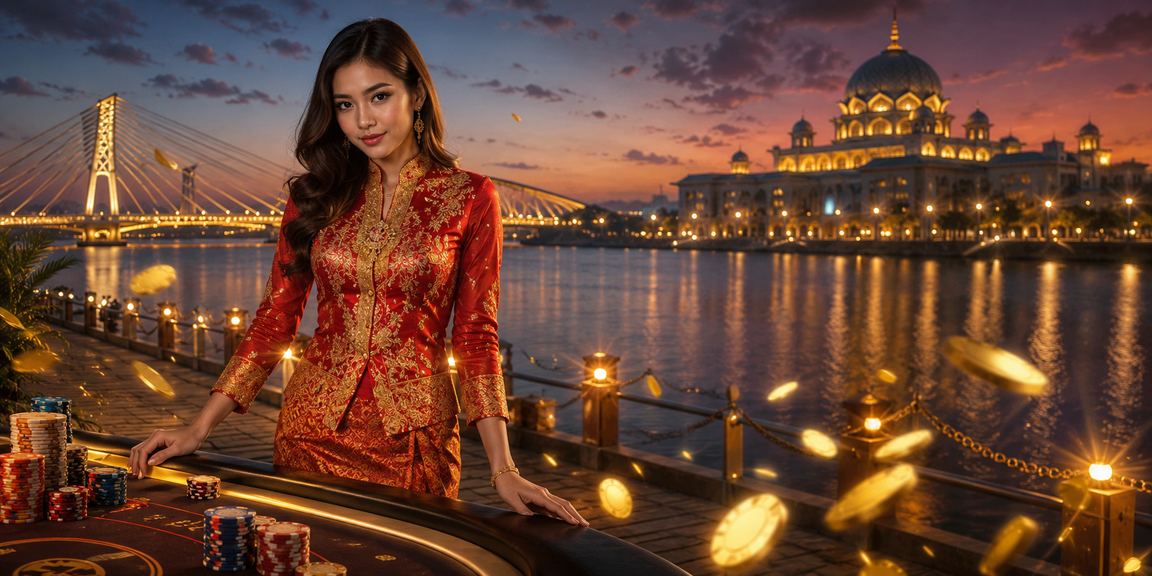 Pengguna dari Putrajaya menggunakan platform pertaruhan 86400 dengan gaya berpakaian tradisional Melayu